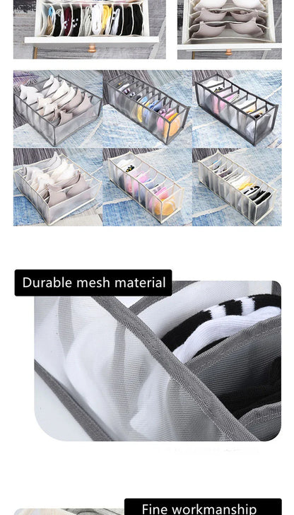 Underwear & Socks Organizer Box – Drawer Dividers for Bras, Pants, Scarves, Ties, Jeans, and Clothing Storage