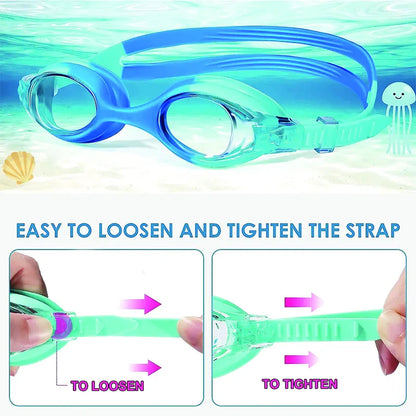 Waterproof Anti-Fog Swimming Goggles - UV Children Professional Colored Lenses Kids Eyewear, Swimming Glasses Gafas Nata