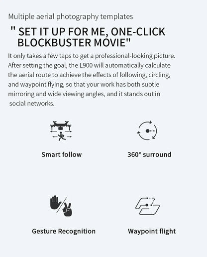 LYZRC L900 PRO GPS Drone – 4K HD Dual Camera, 5G WiFi, Brushless Motor, FPV Quadcopter, Foldable Aerial Photography Drone