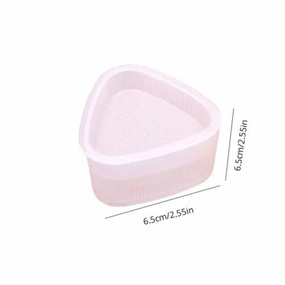 2PCS Transparent DIY Sushi Mold Kit – Onigiri Rice Ball Triangle Maker Press, Kitchen Bento Food Shaping Tool Set