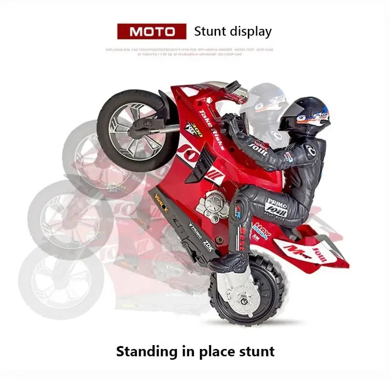 1/6 RC Motorcycle Toy - Self-Balancing Electric Racing Bike with Drift Stunt Control for Kids and Children