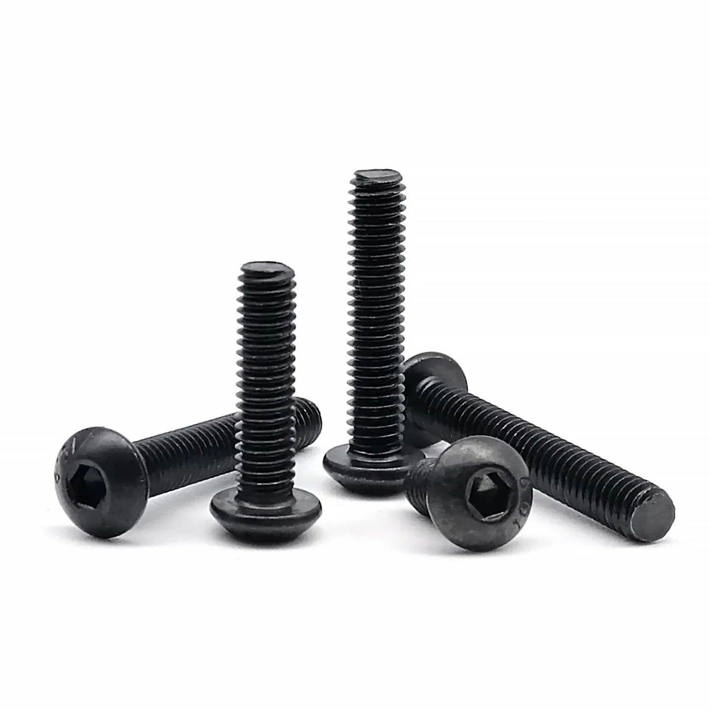 M1.6-M8 Black Grade 10.9 Steel Allen Hexagon Screw Bolt Nut Washer Kit – Round Head Set Box