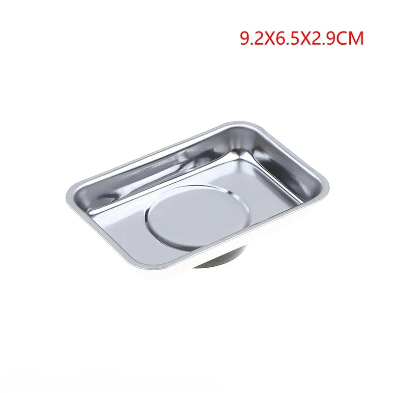 Stainless Steel Magnetic Parts Tray - 4 Inch & 6 Inch Bowl Organizer for Bolts Nuts Screws Hardware Storage Home Office