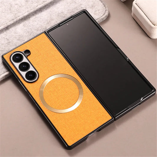 Magnetic Phone Case - Solid Color Shockproof Magsafe Wireless Charging Cover for Samsung Galaxy Z Fold 7/6/5/4/3