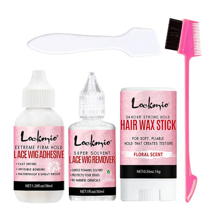 Waterproof Wig Glue Adhesive Kit - Lace Front Toupee Bonding Glue & Remover for Beginners