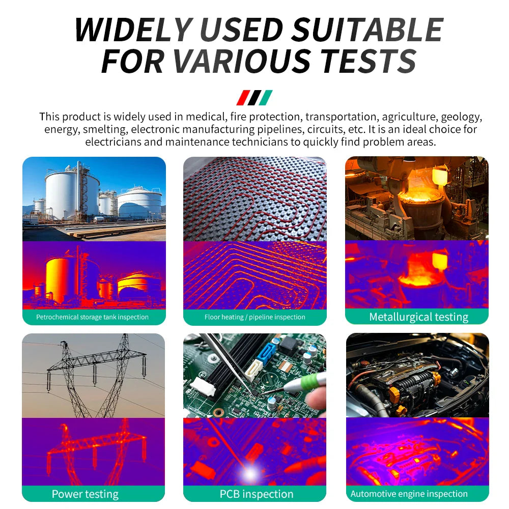MASTFUYI Rechargeable Thermal Imaging Camera – Handheld Infrared Imager, -20℃ to 550℃, Waterproof, Dustproof & Drop Resistant