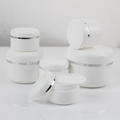 30pcs Plastic Cream Jars – 20g/30g/50g Empty Refillable Makeup Containers for Cosmetics Samples