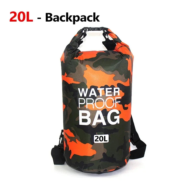 10L/20L Waterproof Dry Bag – Storage Pouch for Swimming, Trekking, Rafting, Boating & Kayaking (Backpack XD117Y)