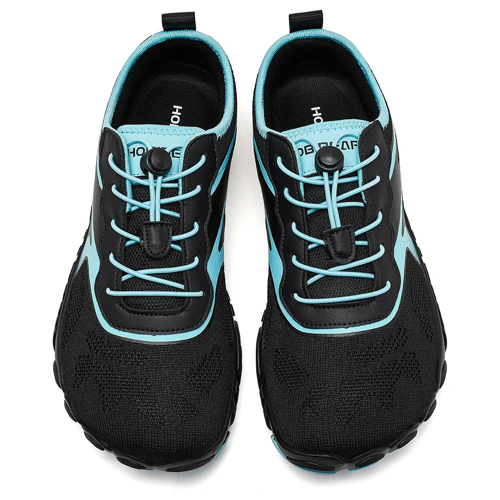HOBIBEAR Unisex Barefoot Wide Toe Sneakers – Zero Drop Outdoor Running & Beach Walking Shoes with Elastic Band