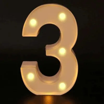 Luminous Alphabet & Number LED Night Light – Decorative Letter Lamp for Home, Wedding, Birthday & Party Decor