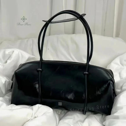 Y2K Women’s Bag — Large Capacity Boston Pillow Handbag, Spicy Girl Fashion Motorcycle Shoulder Tote Bag
