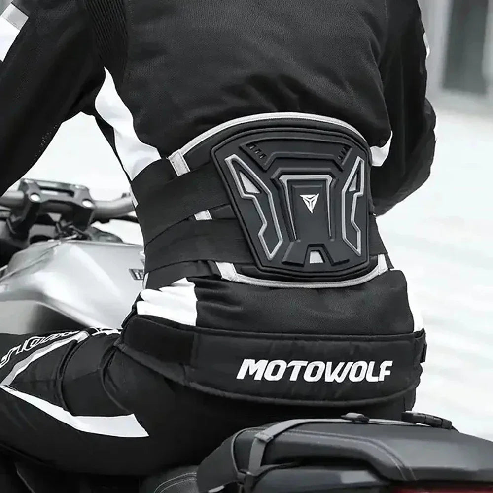 Adjustable Motorcycle Waist Protector Belt – Breathable Motocross & Cycling Safety Back Support Guard for Riders