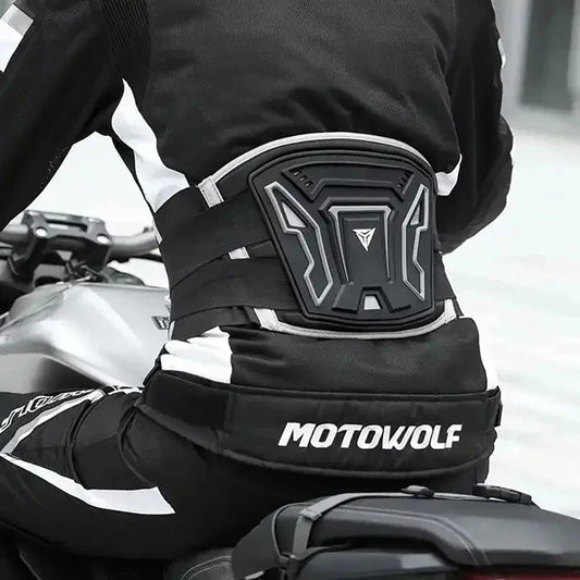 Adjustable Motorcycle Waist Protector Belt – Breathable Motocross & Cycling Safety Back Support Guard for Riders