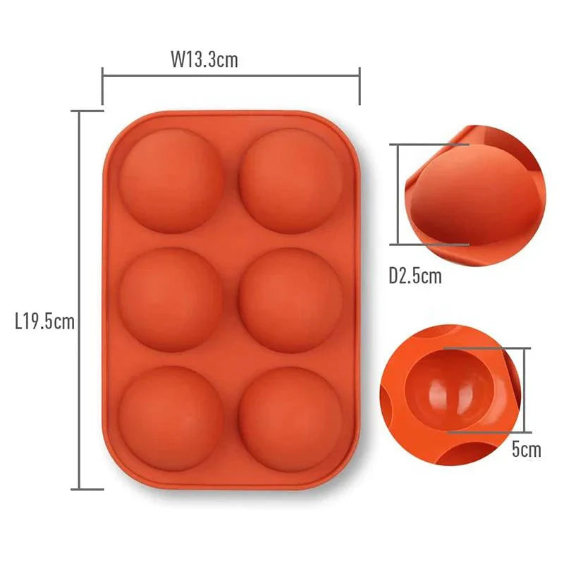 Semi-Sphere Silicone Baking Mold – Half Ball Dome for Chocolate, Mousse, Candy & Cake Decorating Tools