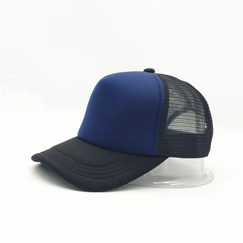 Custom Logo Mesh Trucker Cap - 5 Panel Snapback Baseball Hat for Men & Women Summer Sports Sun Hat