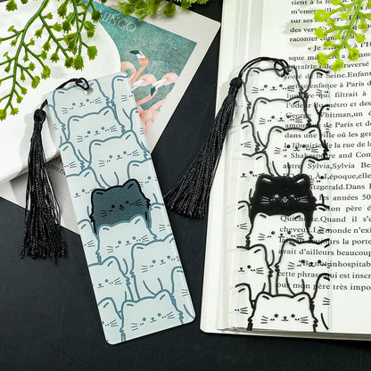 Horror Movie Fan Bookmark — Knife-Shaped Acrylic Bookmark with Tassel for Study & Reading