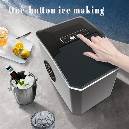 Automatic Mini Electric Ice Cube Maker – Portable Ice Machine for Bar, Home, Kitchen & Office, 9 Cubes in 6 Minutes