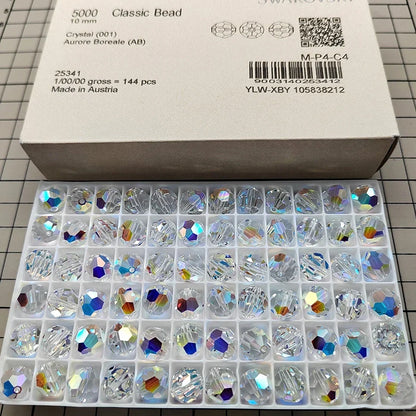 Austrian Crystal Round Beads - 5000pcs Genuine Rhinestone Beads for DIY Bracelet Jewelry Making