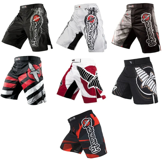 MMA Black Dragon Eagle Fight Shorts – Breathable Kickboxing Muay Thai Training Shorts, Lightweight Boxing Sports MMA Gear