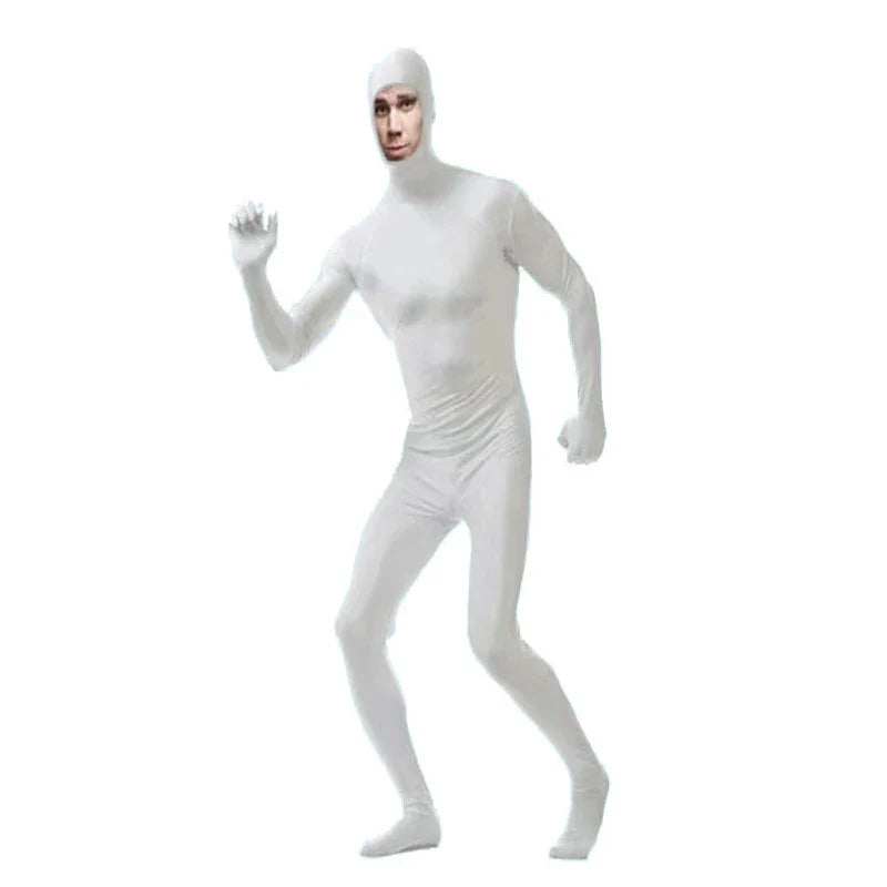 24PCS Zentai Invisible Jumpsuits – Skin-Tight Spandex Bodysuit Cosplay Costume for Halloween, Carnival & Stretch Full-Body Wear