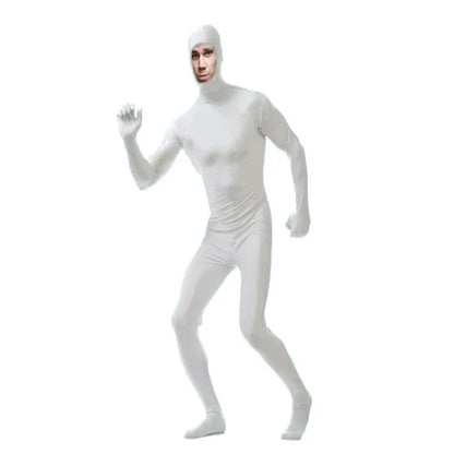 24PCS Zentai Invisible Jumpsuits – Skin-Tight Spandex Bodysuit Cosplay Costume for Halloween, Carnival & Stretch Full-Body Wear