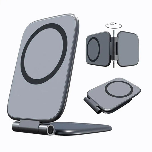 Magnetic Car Phone Holder - Foldable Anti-Shake Dashboard Mount for Navigation