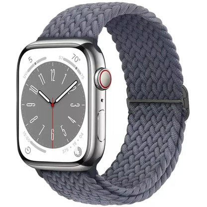 Braided Solo Loop Apple Watch Ultra Band – Elastic Nylon Adjustable Strap for iWatch SE, Series 3–9 (38mm–49mm) Bracelet Band