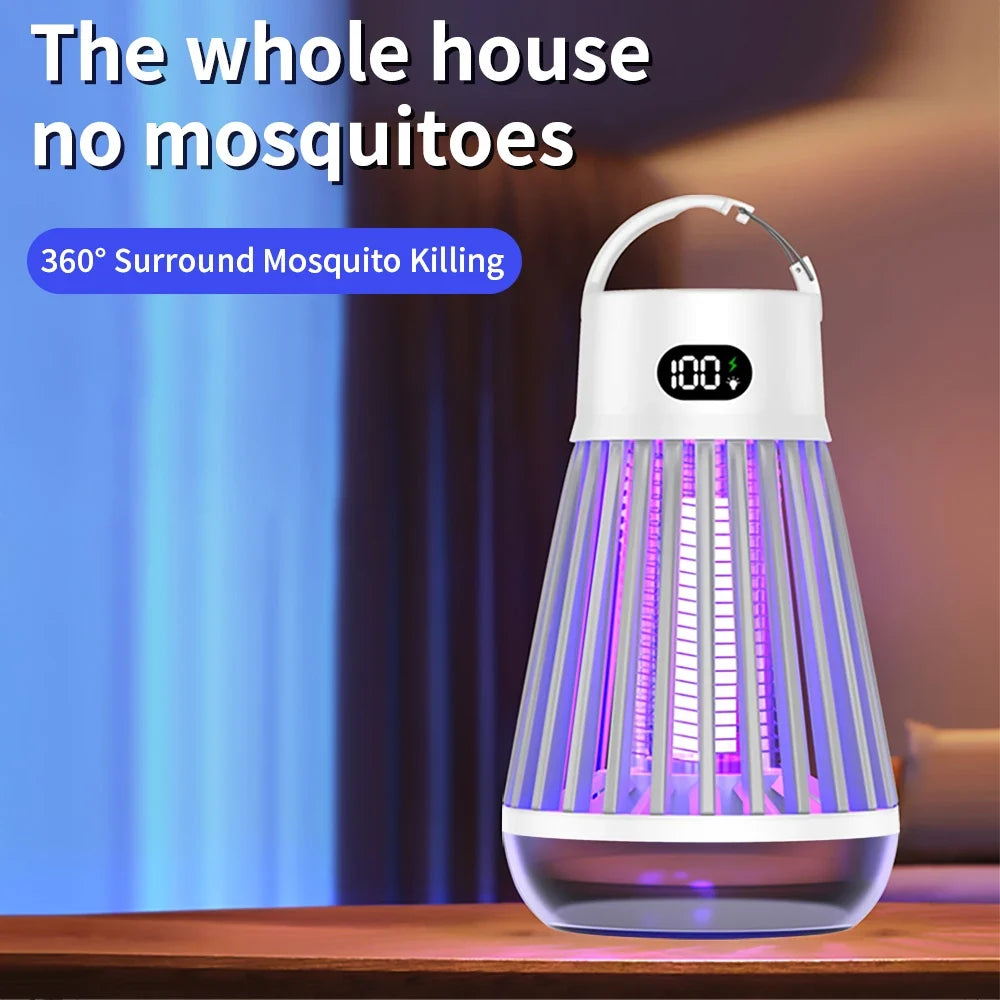 USB Rechargeable Mosquito Lamp - Two-in-One Portable Electric Bug Zapper for Home & Outdoor Use