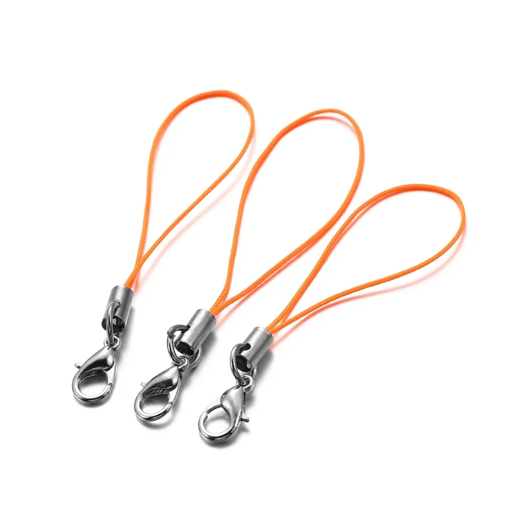 20/50/100PCS Lanyard Strap Cords - Lobster Clasp Rope Keychains for Charms, Pendants, Mobile Accessories & DIY Crafts
