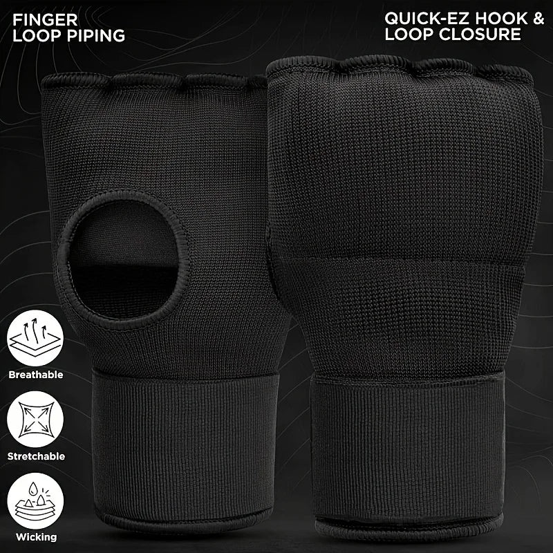 Hybrid MMA Gloves - Half-Finger Boxing & Muay Thai Training Mitts with Thick Sponge Padding