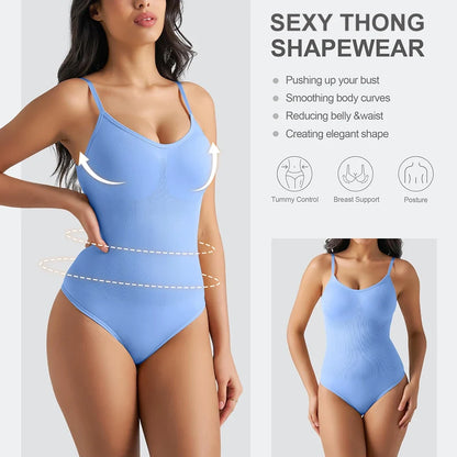 Women’s Tummy Control Shapewear Bodysuit - Butt Lifter Slimming Body Shaper for Invisible Under Dress Wear