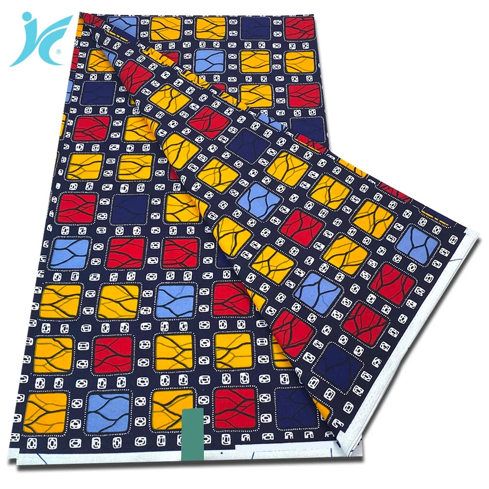 2026 African Real Wax Fabric - 100% Cotton Nigerian Ankara Dutch Batik Sewing Cloth
