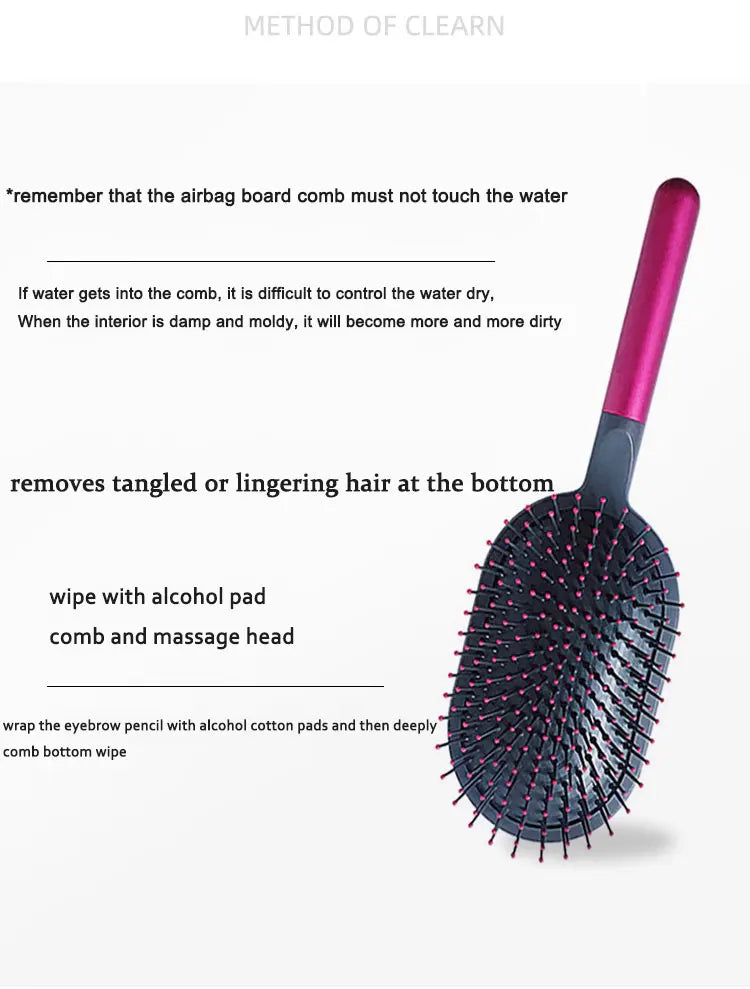 Dyson Airbag Hairbrush Styling Kit – Comb Set with Wide Tooth, Cylinder Comb & Massage Airbag for Curly Hair