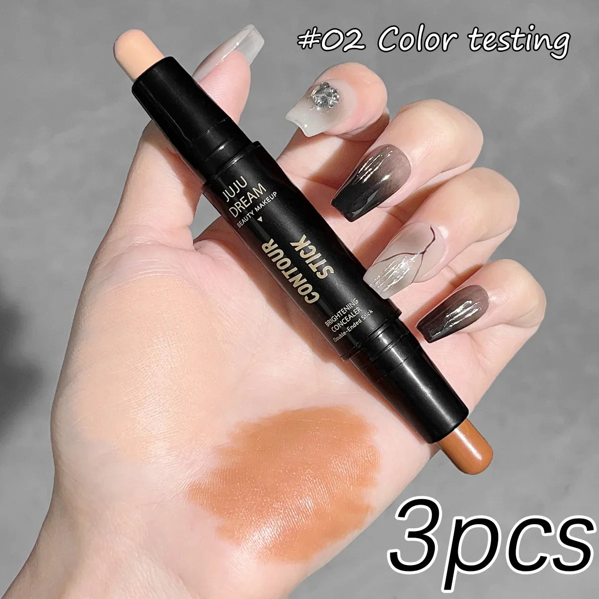 Double Ended Contour Stick - Highlight & Nose Shadow Makeup for 3D Face Sculpting and Brightening