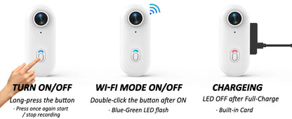 4K HD Mini Vlog Camera — WiFi Wireless Portable Action Body Cam for Sports, Travel & Photography