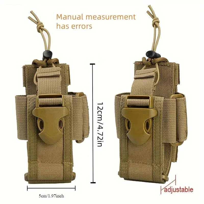 Nylon Walkie Talkie Case - Universal Radio Holder Storage Pouch for Outdoor Communication Gear
