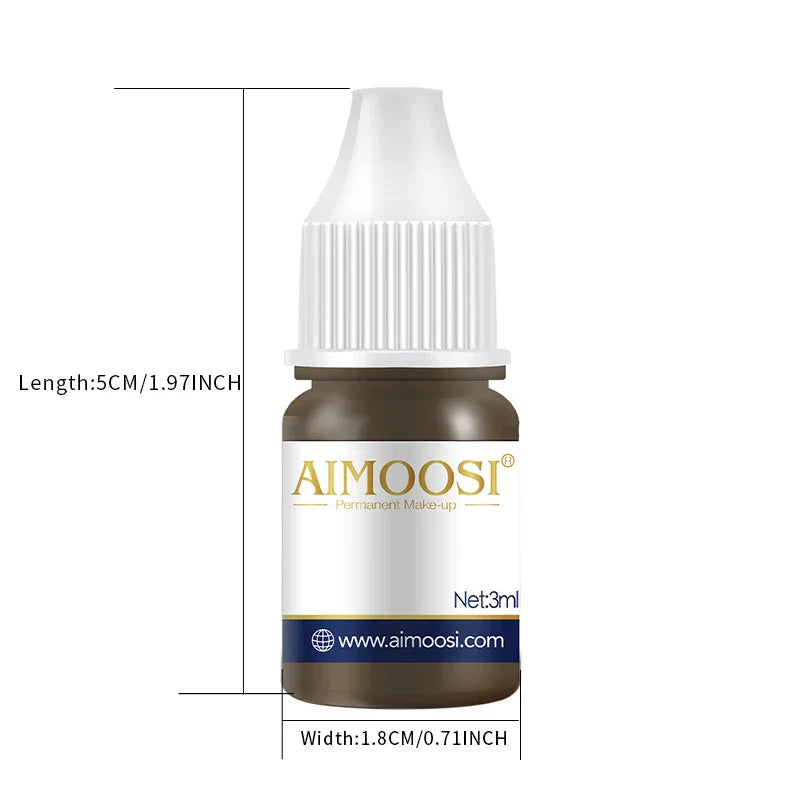 3ml Milk Tea Pigment Ink – Semi-Permanent Makeup Colors for Eyebrow, Eyeliner & Lip Microblading