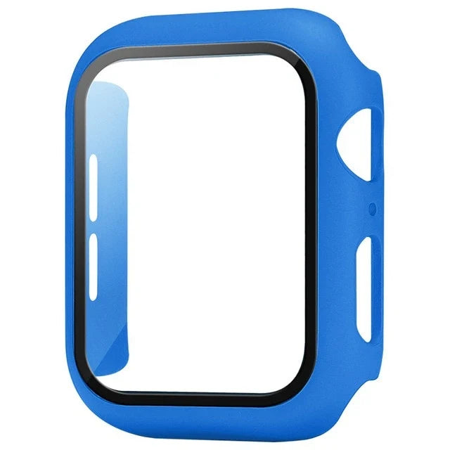 Apple Watch Glass Case Cover - Full Screen Protector for Series 9, 8, 7, 6, SE & iWatch 38mm-45mm