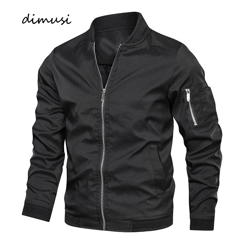 Men’s Lightweight Windbreaker Jacket - Spring Autumn Casual Zip-Up Sports Coat with Pockets