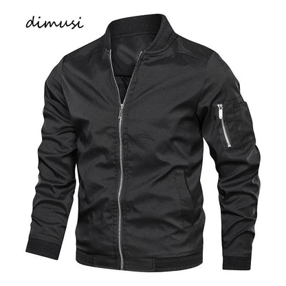 Men’s Lightweight Windbreaker Jacket - Spring Autumn Casual Zip-Up Sports Coat with Pockets