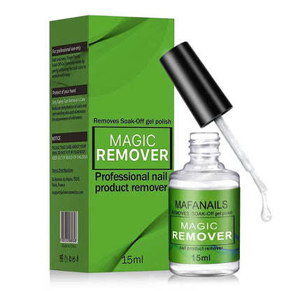 MAFANAILS 15ml Magic Nail Gel Remover - Fast UV Gel Polish Remover for Semi-Permanent Manicure