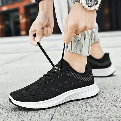 Men's Vulcanized Walking & Running Shoes, Unisex Lightweight Tennis Sneakers, Breathable Athletic Sports Shoes