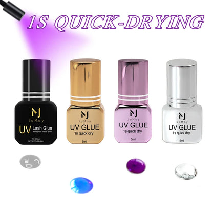 JOMAY UV Eyelash Glue 4 Colors – Fast-Dry, Strong, Long-Lasting & Waterproof Adhesive