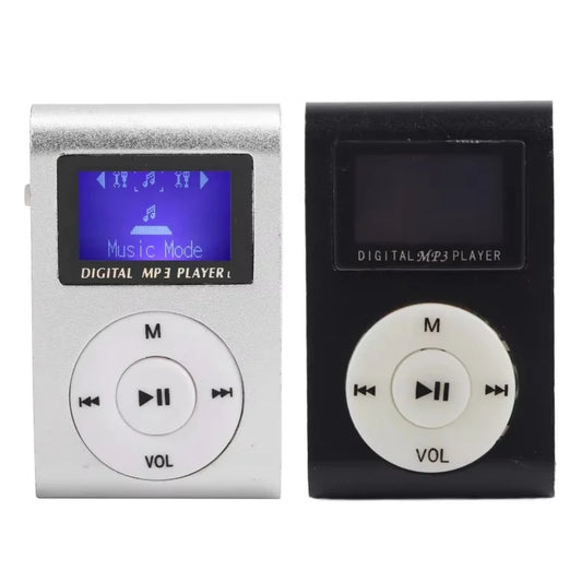 Portable Clip MP3 Music Player - Mini Sports Music Player with LCD Screen & Memory Card Support