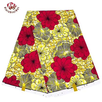 Bintarealwax Ankara Fabric - Wholesale Polyester Sewing Material for Women's Party Dresses FP6390