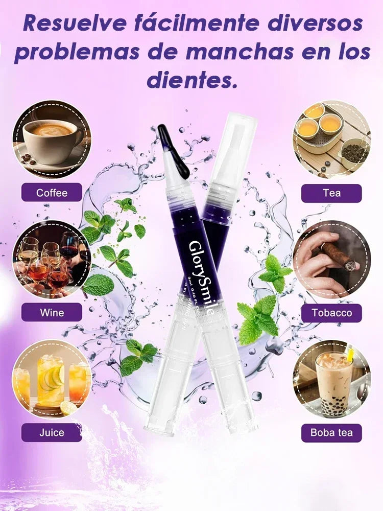 Purple Teeth Whitening Pen - Stain Removal Toothpaste Treatment for a Brighter Smile & Fresh Oral Care