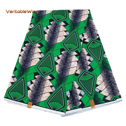 African Ankara Wax Print Fabric - 100% Cotton Real Wax African Patchwork Material for Dresses A-29