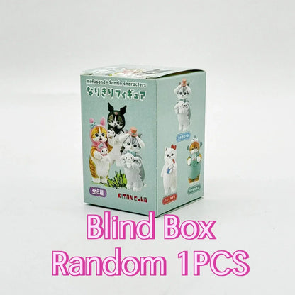 Kawaii Sanrio Style Blind Box Figures - Hello Kitty Kuromi Pompompurin Cat Anime Doll Collectible Toy Ornament Gift