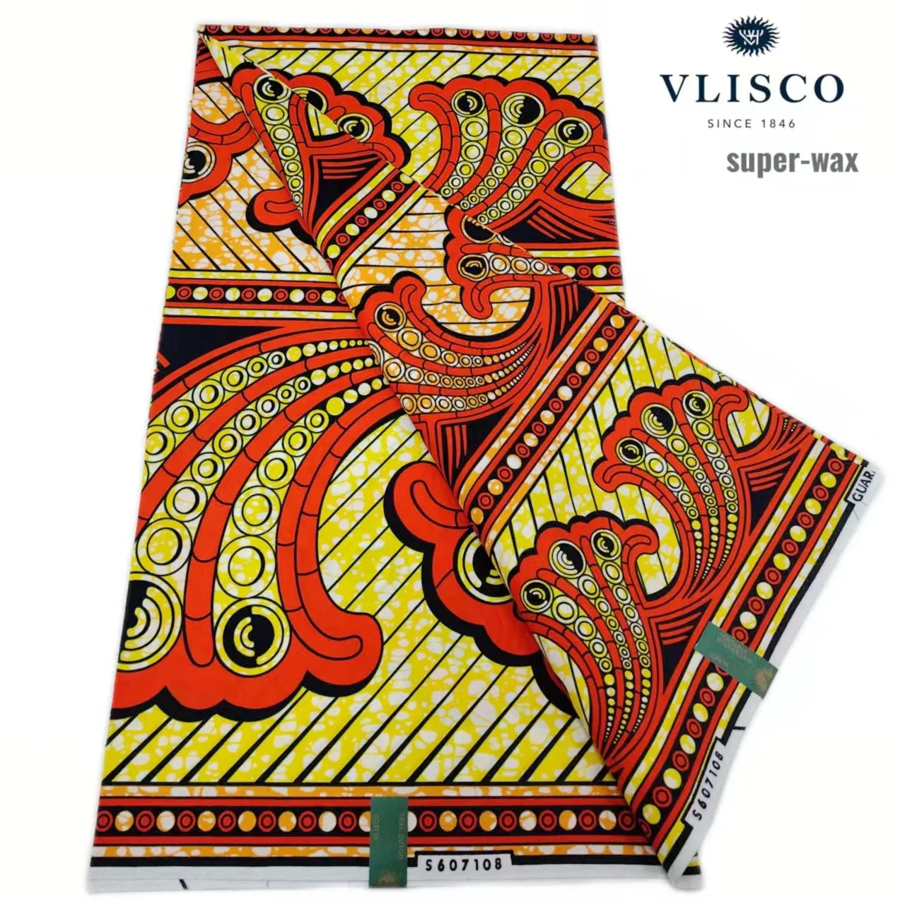 Original African Wax Print Fabric - 6 Yards Soft 100% Cotton Nigerian Ankara Pagne Batik Material