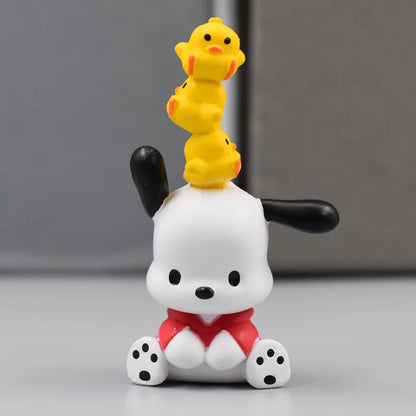 New 5pcs Sanrio Cinnamoroll Action Figures – Kawaii Anime Toy Set for Tabletop Decoration & Kids Gifts
